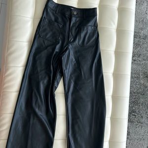 Black leather pants